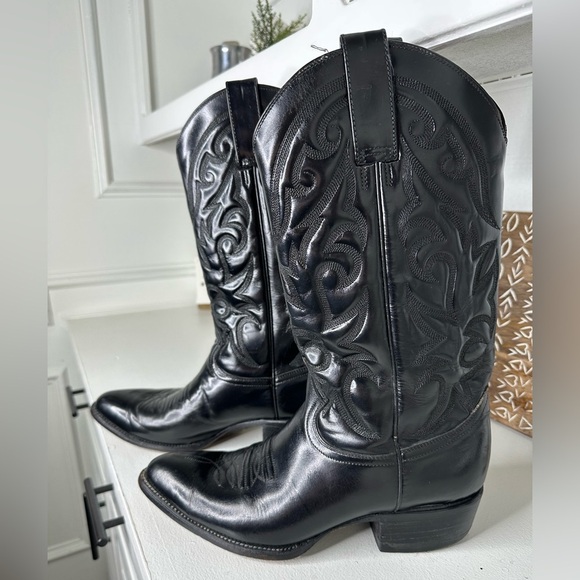 Rudel Other - **SOLD** Rudel Vintage Black Embroidered Cowboy Western Boots Men's 9, Women's